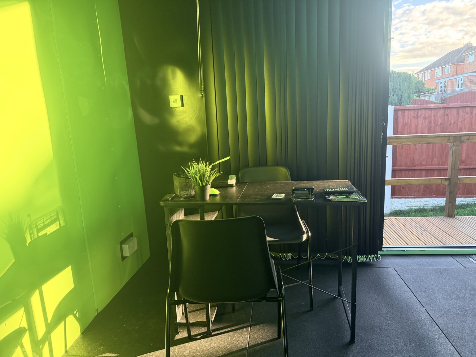 Private nutrition and progress consultation area at Mark Phillips Fitness